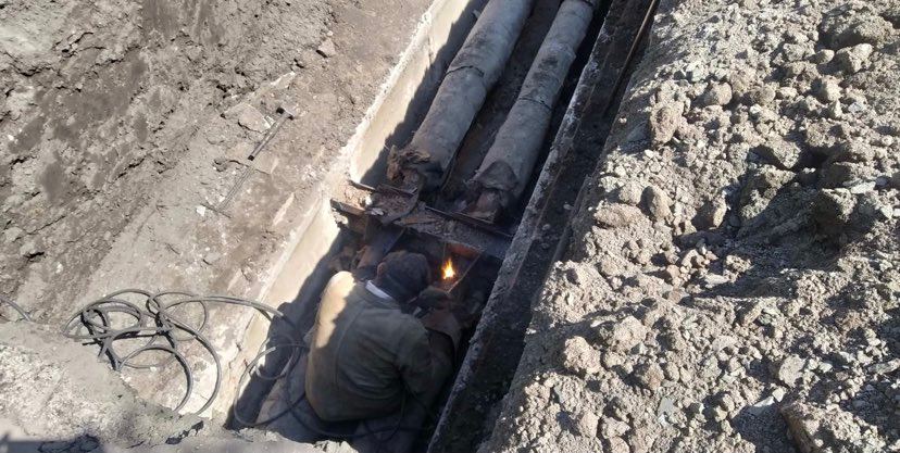 Ремонтні роботи щодо усунення пориву шляхом заміни ділянки трубопроводу квт. 305